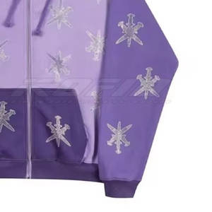 เสื้อฮู้ดผู้ชายประดับเพชร บลิงค์ สไตล์ลำลอง เท่ห์ ทันสมัย ซิปเงา เสื้อฮู้ดผู้ชายประดับเพชร - Product Image 4