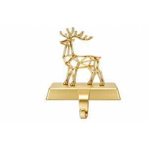 Soporte para Calcetines Navideños con Forma de Reno en Metal Dorado, Gancho para Colgar Calcetines en la Chimenea, para Decoración Navideña del Hogar, Venta al Por Mayor - Product Image 2
