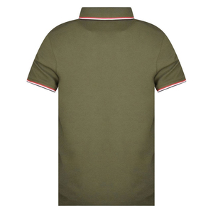 เสื้อกอล์ฟผู้ชายสีดำ แขนสั้น ผ้าโพลีเอสเตอร์ถัก ระบายอากาศ แห้งเร็ว มีกระเป๋าติดกระดุมด้านหน้า พร้อมโลโก้  แบบลำลอง - Product Image 2