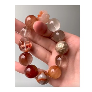 Pulsera de Ágata Vintage con Cuentas, Joyería de Piedra Natural Unisex, Regalo, Forma de Bola Redonda, Brazalete de Moda, Disponible en Worldwide Supply - Product Image 3