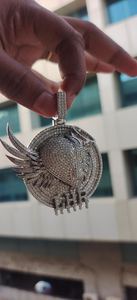 Colgante de Corazón Alado Iced Out, Estilo Hip Hop, Colgante Personalizado para Raperos, Colgante Bling con Moissanita VVS, Plata 925 - Product Image 5