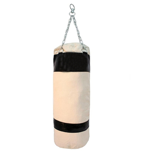 Saco de Boxeo de Cuero Resistente, Relleno de Arena, para Gimnasio, Kickboxing, Entrenamiento de Artes Marciales - Product Image 5