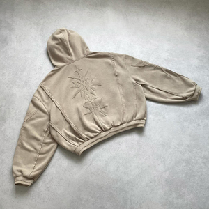Sudadera Vintage Lavada y Desgastada para Hombre, Sudadera con Capucha Original de Gran Gramaje, Bolsillos Dobles, Apta para Invierno, con Apliques - Product Image 3