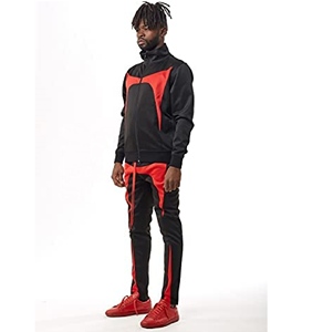 Costume de survêtement imprimé pour hommes, ensemble deux pièces coupe-vent, fermeture éclair sur le devant, col haut, qualité supérieure - Product Image 4