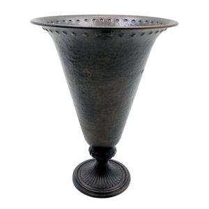 Pot de fleurs en fer Bronze plaqué or, décoration d'intérieur et métallique, Pot de fleurs de luxe, Design classique, pour dessus de Table, fait à la main - Product Image 1