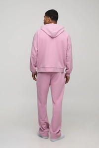 Sudaderas de Lujo con Pedrería para Hombre, Color Rosa, Felpa de Algodón, Manga Raglán, Bolsillo Canguro Extra Grande, Otoño Invierno, Proveedor de Logotipos Personalizados - Product Image 3