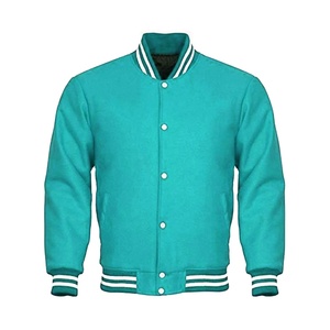 High Quality Letterman Style Wool Varsity <b>Jacket</b> Men Custom Logo Stand Collar Front Winter Street Wear <b>Canvas</b> OEM Wholesale - Product Image 4
