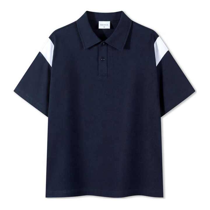 High Quality 240gsm 100% Cotton Blank Short Sleeve Two-Tone Color Block ...