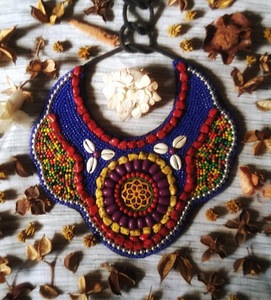 CRYSTAL CRAFT Fashion African Statement Jewelry <b>Sets</b> Bohemian Multilayer Colorful Resin <b>Beads</b> Women Necklace - Product Image 4