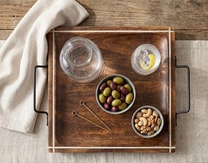 Bandeja de Madera Natural de Alta Calidad, Estilo Neo Chino, con Asa para Levantar, Rectangular, para Hogar u Hotel - Product Image 5
