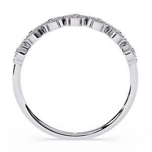 Anillo de Diamantes Redondos de Corte Brillante para Mujer, Platino, Clásico, de Compromiso, con Diamantes Blancos Naturales Certificados por GIA, Color D - Product Image 4