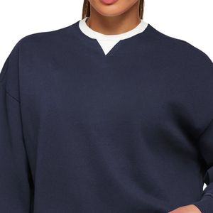 <b>Women</b> Sweatshirt Casual Crew Neck Pullover Long Sleeve Soft Cotton <b>Fleece</b> <b>Top</b> Custom Wholesale Clothing Manufacturer - Product Image 4