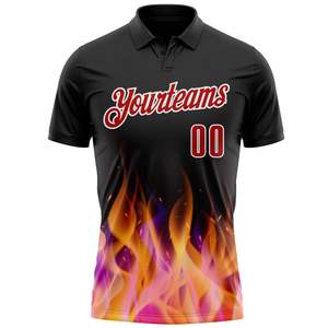Personalized Sublimation Golf Polo 100% Polyester Sports Team Shirt <b>Custom</b> Club Uniform OEM Wholesale Printed Logo Athletic Wear - Product Image 2
