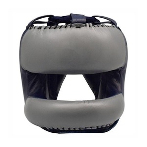 OEM High Quality Custom Logo Professional Boxing Head Guard 100% Genuine Cowhide Leather Full Face Boxing Head Gear - Product Image 4