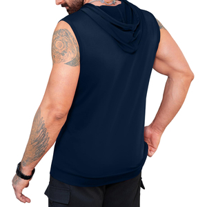 Camiseta sin Mangas Personalizada para Hombre, de Alta Calidad, para Gimnasio, Entrenamiento, Fitness, Estilo Urbano, Tallas Grandes, 100% Algodón Poliéster, MOQ Bajo - Product Image 2