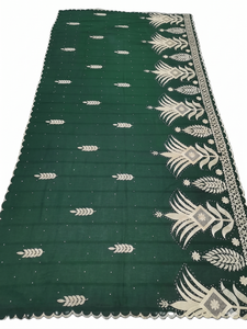 Wholesale Women Chiffon Shawl Floral Rhinestone Embroidered Lightweight Breathable Soft <b>Wrap</b> Scarf OEM ODM Custom - Product Image 2
