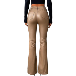 Pantalones de Cuero para Mujer, Nuevo Diseño Elegante, Material de Alta Calidad, MOQ Bajo, Superventas, Ropa de Invierno - Product Image 2
