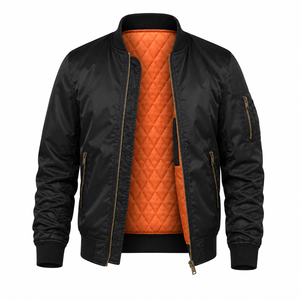 Chaqueta Bomber de Moda con Acabado Personalizado para Hombre, Ropa Urbana, Resistente al Viento, Ligera, Tejido con Memoria, Fabricante OEM ODM - Product Image 2