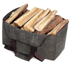 Bolsas de almacenamiento de leña de madera Premium Bolsas de lona Bolsas de transporte con asas - Product Image 3