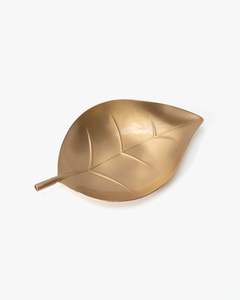 Plat de service décoratif en aluminium de qualité export, en forme de feuille, pour la maison, la cuisine, l'hôtel et le marché de gros mondial - Product Image 3