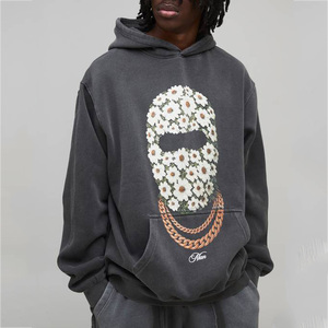 <b>Custom</b> Screen Print Design Cotton Fleece Sun Fade Men's Graphic Hoodies Streetwear Pullover Sweatshirt Manufacturer Supplier OEM - Product Image 1