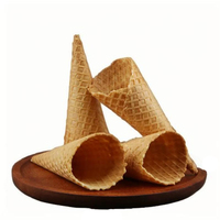 Conos de Helado de Chocolate Suave de Alta Calidad, Conos de Cartón Listos para Comer, 6 Meses de Duración