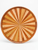 Table basse ronde en bois brun pour salon, table centrale élégante, mobilier moderne pour la maison, décoration intérieure, accent décoratif