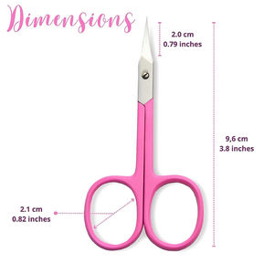 กรรไกรตัดเล็บมืออาชีพเคลือบกระดาษสีชมพูครึ่งหนึ่ง ใบมีดคมทำจากสแตนเลส พร้อมซองหนังสีน้ำตาล - Product Image 6