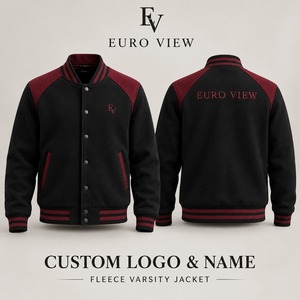 Chaqueta Varsity Euro View Personalizada con Capucha de Forro Polar, Cortavientos, con Bloques de Color y Cierre de Cremallera para Hombre - Estilo Vintage - Product Image 2