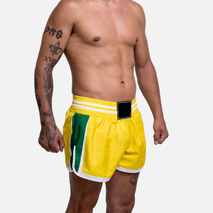 Shorts d'entraînement Muay Thai et Sanda pour hommes et femmes, avec logo frontal, shorts MMA pour arts martiaux, uniformes de boxe - Product Image 4