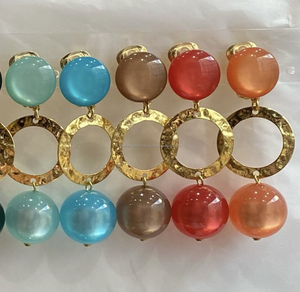 ต่างหูเรซินออกแบบเครื่องประดับสำหรับผู้หญิงต่างหูเรซินสีส้มสำหรับเป็นของขวัญใช้ในขนาดที่กำหนดเองราคาถูกและใช้งานด้วยมือ - Product Image 3