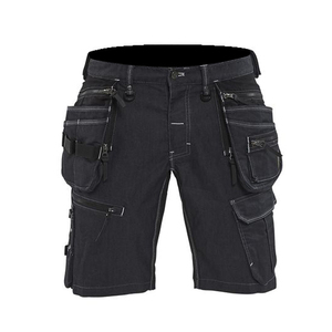 Men Customized Half Cargo <b>Pants</b> <b>Black</b> & White Color 6-Pocket Cargo Shorts Construction <b>Work</b> wear Cargo Shorts - Product Image 2