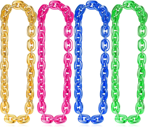 Chaîne à maillons en résine artisanale, couleurs arc-en-ciel, vente en gros, fabrication de chaînes à maillons en résine à prix avantageux - Product Image 6