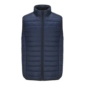卸売 % 100ポリエステル/ナイロンメンズノースリーブウィンタージャケットスタイルダウンベストジャケット実用的な暖かさフグベスト & チョッキ