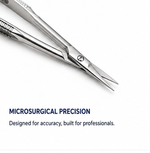 Tijeras Quirúrgicas Profesionales Rolleo Rectas con Punta Fina de Acero Inoxidable, Herramienta Microquirúrgica - Product Image 4
