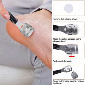 Wholesale Professional Foot Care <b>Pedicure</b> Kit Stainless Steel Foot File Set Nail Cutter Dead Skin Remover <b>Tools</b> Private Label - Product Image 2