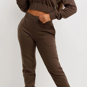 Premium Women Cropped <b>Tracksuit</b> – Comfortable Two Piece Sportswear Set for Fitness, Running & Street Style Cropped <b>Tracksuit</b> - Product Image 3