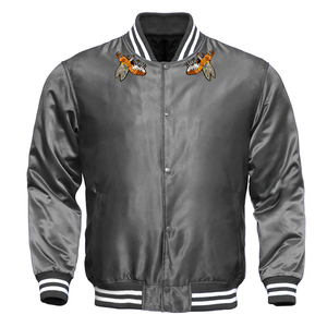 Customized Embroidery Logo Varsity Winter Jacket for Men Casual Stand Collar OEM Service Low MOQ - Product Image 2