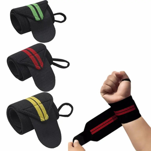 สายรัดข้อมือแบบใหม่ OEM พร้อมโลโก้สั่งทำได้ สำหรับยกน้ำหนัก ออกกำลังกาย ฟิตเนส อุปกรณ์ออกกำลังกายสำหรับผู้ชายและผู้หญิง สายรัดข้อมือแบบหนาพิเศษ - Product Image 4