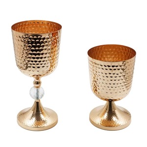 Hot Selling Art Deco Metal Floor <b>Vase</b> <b>Set</b> With Balls Design Handmade Gold Metal Centerpiece Wedding Decor - Product Image 6
