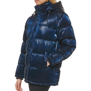 Low Price Best Custom Wholesale Women's <b>Bubble</b> Jacket Cozy Winter Streetwear Short High Collar Puffer <b>Coat</b> - Product Image 4