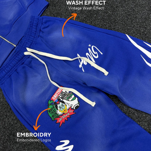 Survêtement Homme Hiver Premium en Coton Polaire Lavage Vintage Impression Sérigraphique Broderie Respirant Léger Fermeture à Cordon - Product Image 4