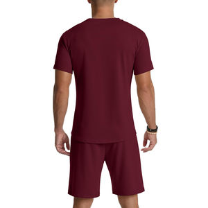 Men's Summer Matching Shorts Tracksuit <b>Set</b> Breathable Casual Cotton Polyester Relaxed Fit Custom Logo Available Custom Colors - Product Image 2