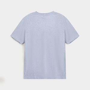 T-shirts pour hommes à manches courtes, coupe ample, couleur unie, 100% coton, anti-boulochage, avec logo personnalisé imprimé sur le devant, très vendus - Product Image 3