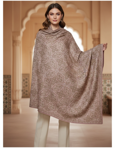 Chal Largo de Invierno 100% Pashmina para Mujer, Ecológico, con Bordado Floral/Geométrico, Transpirable y Duradero - Product Image 6