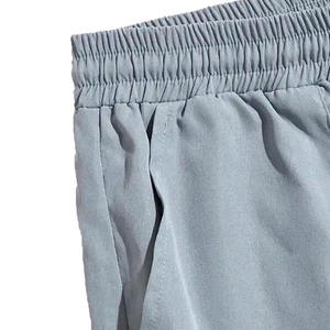 Shorts décontractés pour hommes de haute qualité, écologiques, imperméables, à séchage rapide, respirants, en toile, couleur unie, taille élastique, personnalisables - Product Image 4