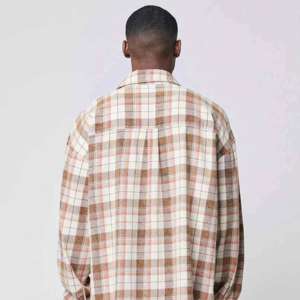 Gran oferta, camisas de franela abotonadas a la moda para hombre, camisa Unisex a cuadros de peso pesado para niños - Product Image 2