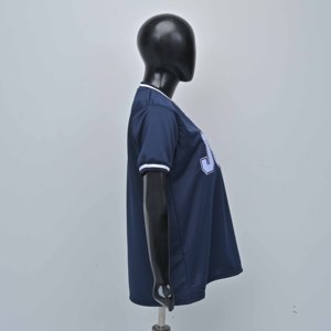 JSU <b>V</b>-<b>Neck</b> <b>T</b>-<b>Shirt</b> Navy Blue Regular Fit Short Sleeve Unisex Breathable Jersey Fabric Casual Style Greek letter activewear <b>shirt</b> - Product Image 2