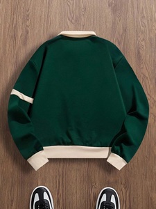 เสื้อสเวตเชิ้ตผู้ชายแบบมีซิป คอวี รุ่นใหม่ล่าสุด Ever Glow ผ้าฟลีซบุซับใน น้ำหนัก 300 กรัม ผลิตจากผ้าฝ้าย/โพลีเอสเตอร์ ระบายอากาศได้ดี เหมาะสำหรับใส่ลำลอง - Product Image 2