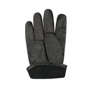 Wholesale Rate Custom Made Black Goat Leather Grain 10mil Unisex Safety Driver Gloves for Lining Thermal Cut Resistant - Product Image 2